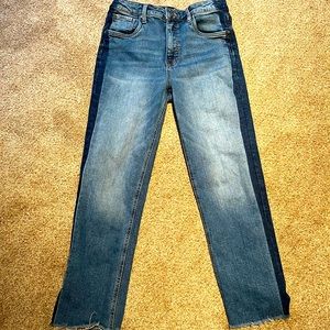 Kut From the Kloth jeans w dark side stripe Elizabeth Fab Ab Ankle Straight Leg